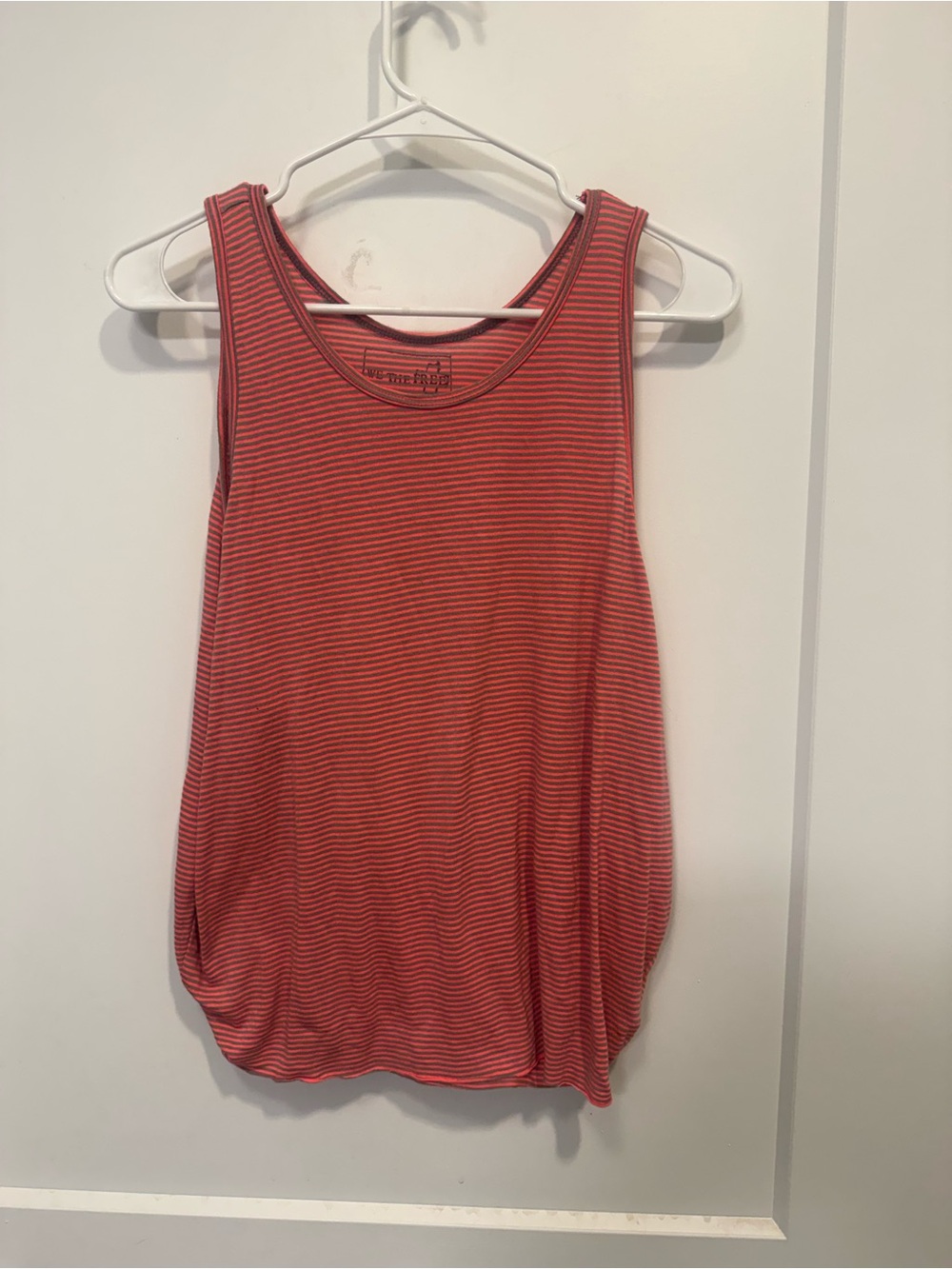 We the Free Classic Striped Tank Top - Coral Stripe